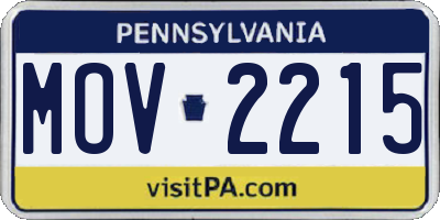 PA license plate MOV2215