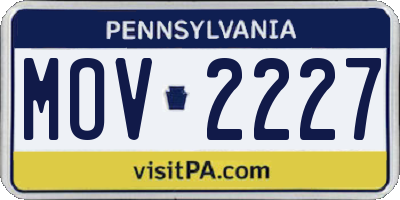 PA license plate MOV2227