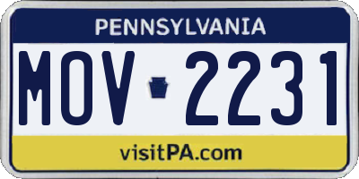 PA license plate MOV2231