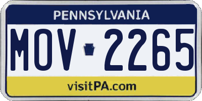 PA license plate MOV2265