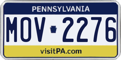PA license plate MOV2276