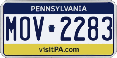 PA license plate MOV2283