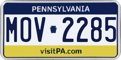 PA license plate MOV2285