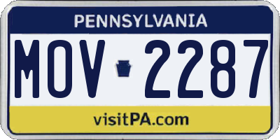 PA license plate MOV2287