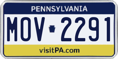 PA license plate MOV2291
