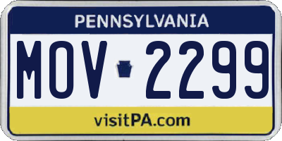 PA license plate MOV2299