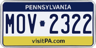 PA license plate MOV2322
