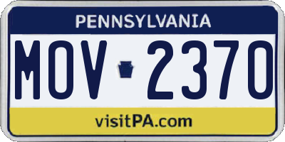 PA license plate MOV2370