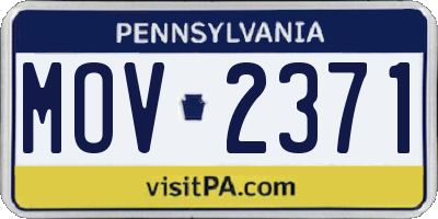 PA license plate MOV2371
