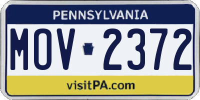 PA license plate MOV2372