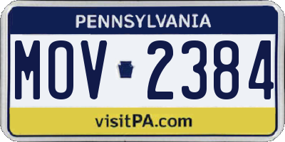 PA license plate MOV2384