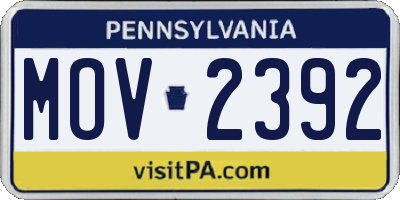 PA license plate MOV2392