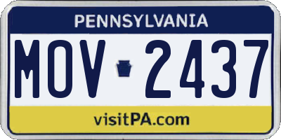PA license plate MOV2437