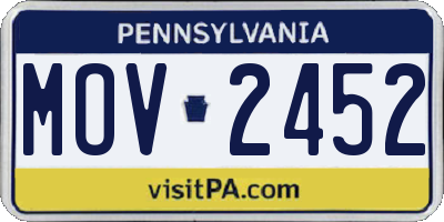 PA license plate MOV2452
