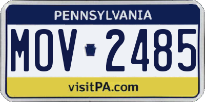PA license plate MOV2485