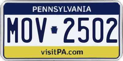 PA license plate MOV2502