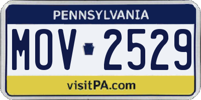 PA license plate MOV2529