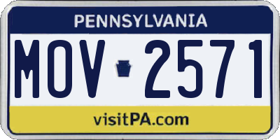 PA license plate MOV2571