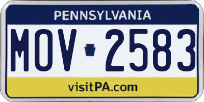 PA license plate MOV2583