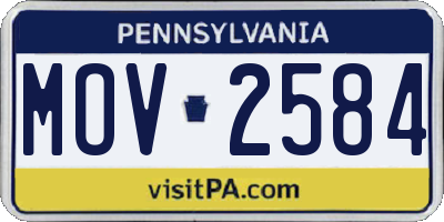 PA license plate MOV2584
