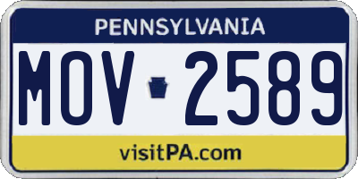 PA license plate MOV2589