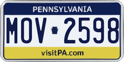 PA license plate MOV2598