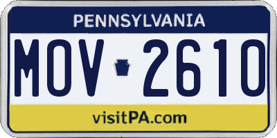 PA license plate MOV2610