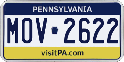 PA license plate MOV2622