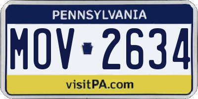 PA license plate MOV2634