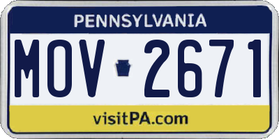 PA license plate MOV2671