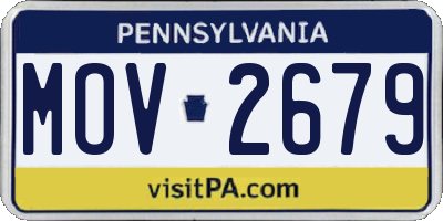 PA license plate MOV2679