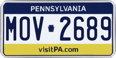 PA license plate MOV2689