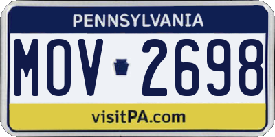 PA license plate MOV2698
