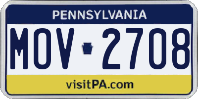 PA license plate MOV2708