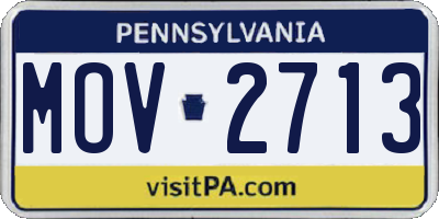PA license plate MOV2713