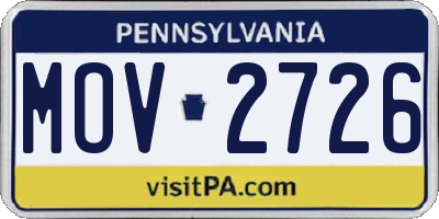 PA license plate MOV2726
