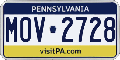 PA license plate MOV2728