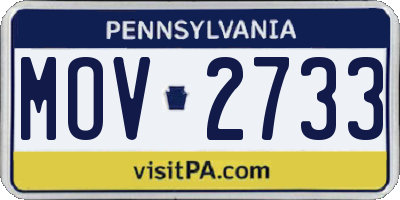 PA license plate MOV2733