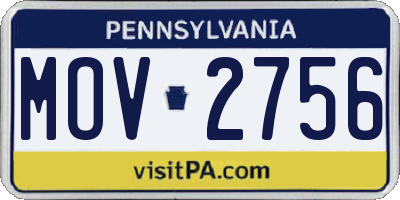 PA license plate MOV2756