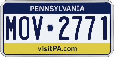 PA license plate MOV2771