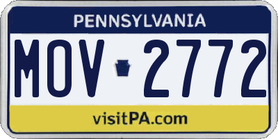 PA license plate MOV2772