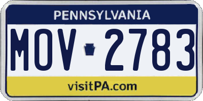 PA license plate MOV2783