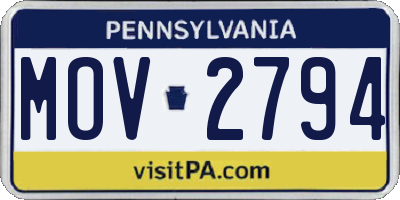 PA license plate MOV2794