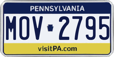 PA license plate MOV2795