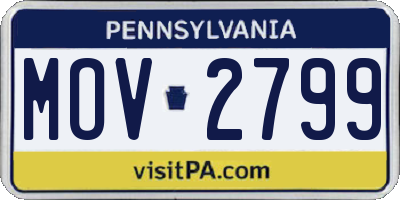 PA license plate MOV2799