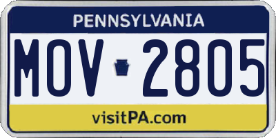 PA license plate MOV2805