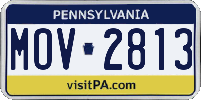 PA license plate MOV2813