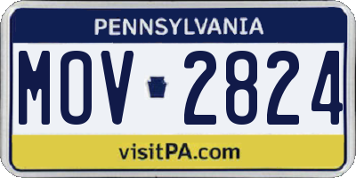 PA license plate MOV2824