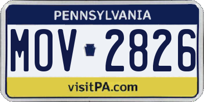 PA license plate MOV2826