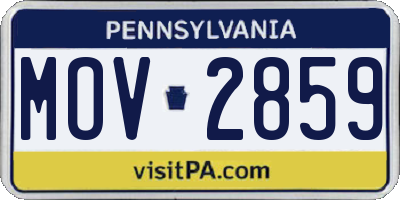 PA license plate MOV2859